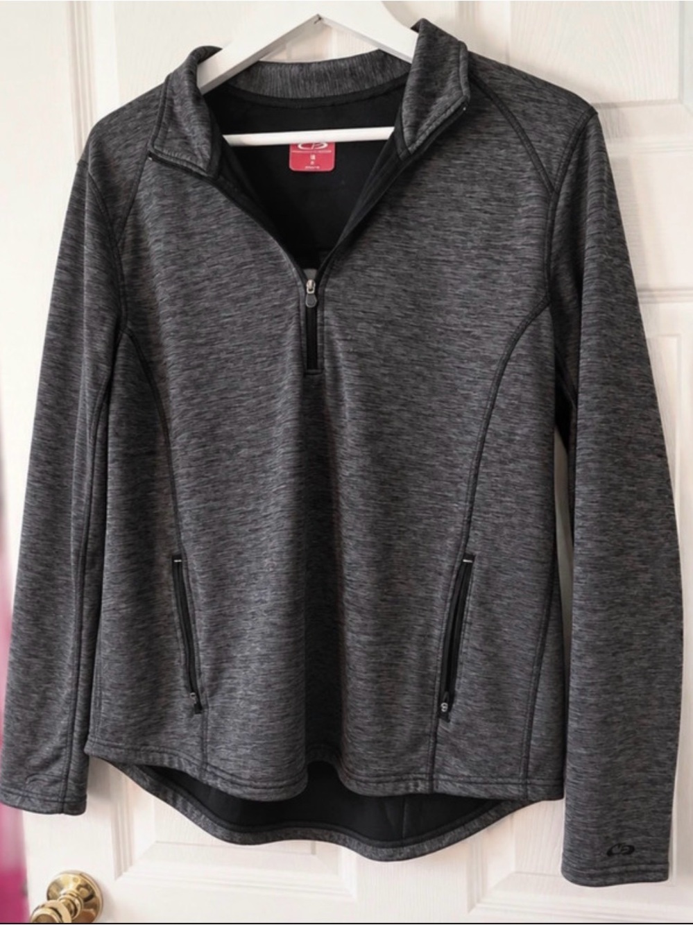 Women's Charcoal Gray Half-Zip Utility Pullover Jacket